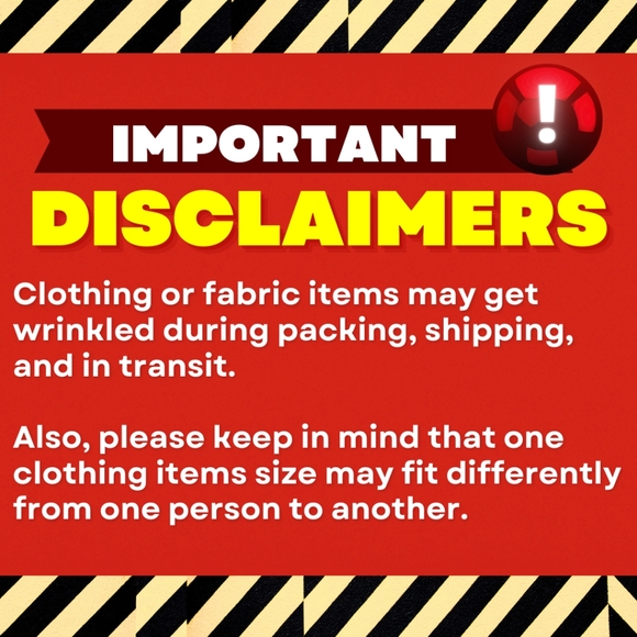 Clothing Disclaimers! - Picture 1 of 1